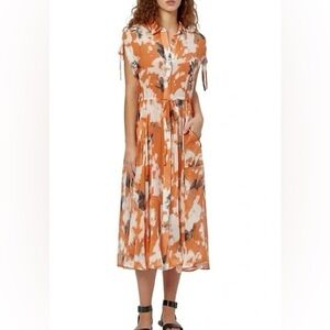EQUIPMENT SILK MIDI DRESS